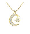Lovely Moon Star Silver Necklaces SPE-4238